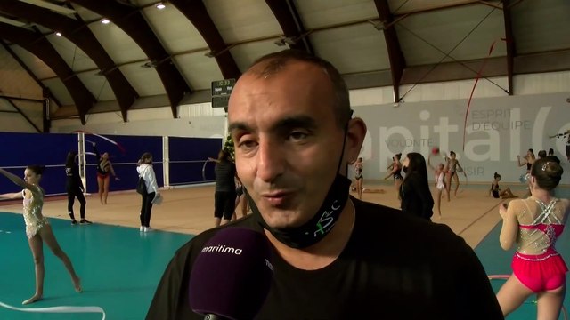 Serge Minasian et Sarah Minasian lors de la compétition départementale de GR à Martigues