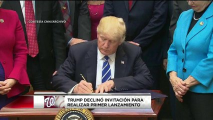 VIDEO: Trump declinó invitación de Nacionales para realizar primer lanzamiento