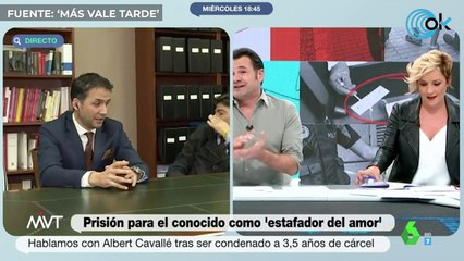 La demencial actitud del ‘estafador del amor’ en una entrevista en ‘Más Vale Tarde’: «Sois la misma mierda»