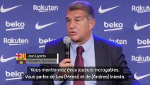 Barcelone - Laporta n'écarte pas un retour de Messi et Iniesta