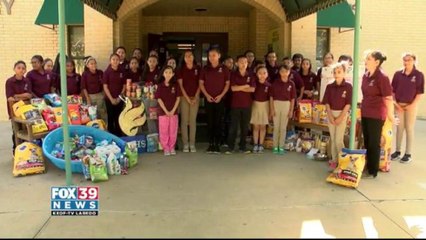 Ruiz Elementary Students Collect Products For Laredo's Animal Shelter