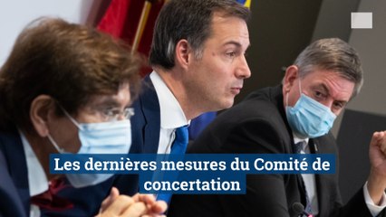 Les mesures du Comité de concertation du 17 novembre