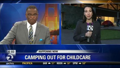 Parents camp out to get children into coveted after school program