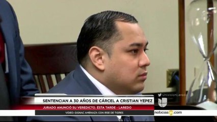 Sentencian a 30 años de cárcel a Cristian Yepez