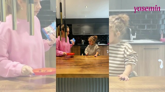 Gamze Erçel'in kızı Mavi ile yaptığı akım sosyal medyayı salladı