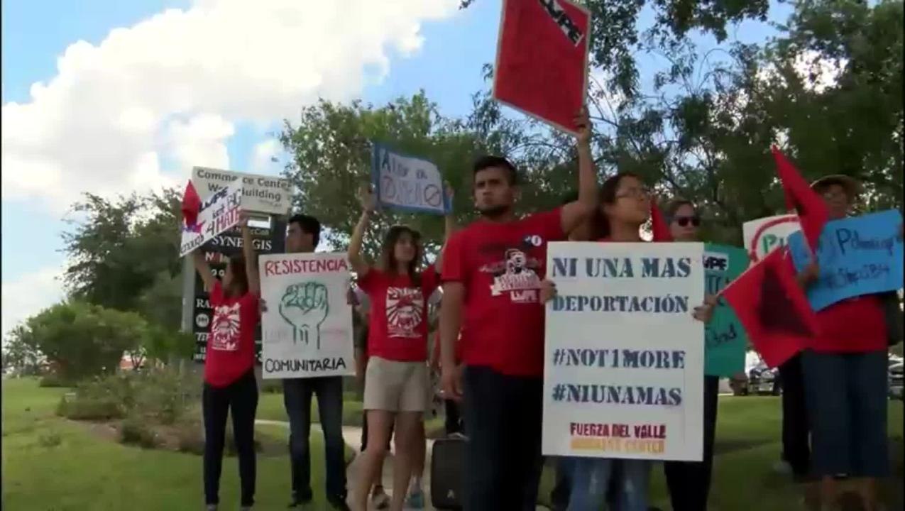 Protesters Gather Outside Rep. Rinaldi\'s Law Firm