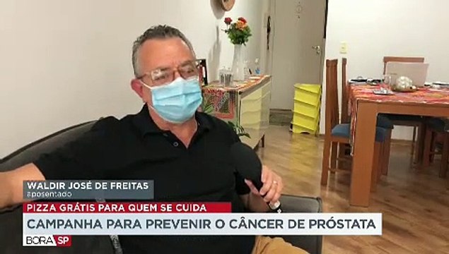 Uma pizzaria oferece um rodízio grátis para os homens que apresentarem comprovante de exame de próstata. Afinal, todo ano são detectados 60 mil novos casos.