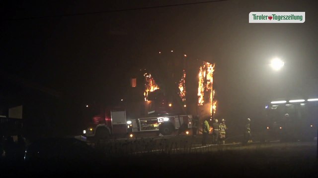 Wohnhaus stand in Grän in Vollbrand