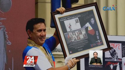 Sports legends Paeng Nepomuceno at Eugene Torre, binigyang-pugay sa commemorative stamps | 24 Oras