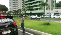 Dois acidentes na Beira-mar Norte e chuva deixam trânsito lento na Grande Florianópolis