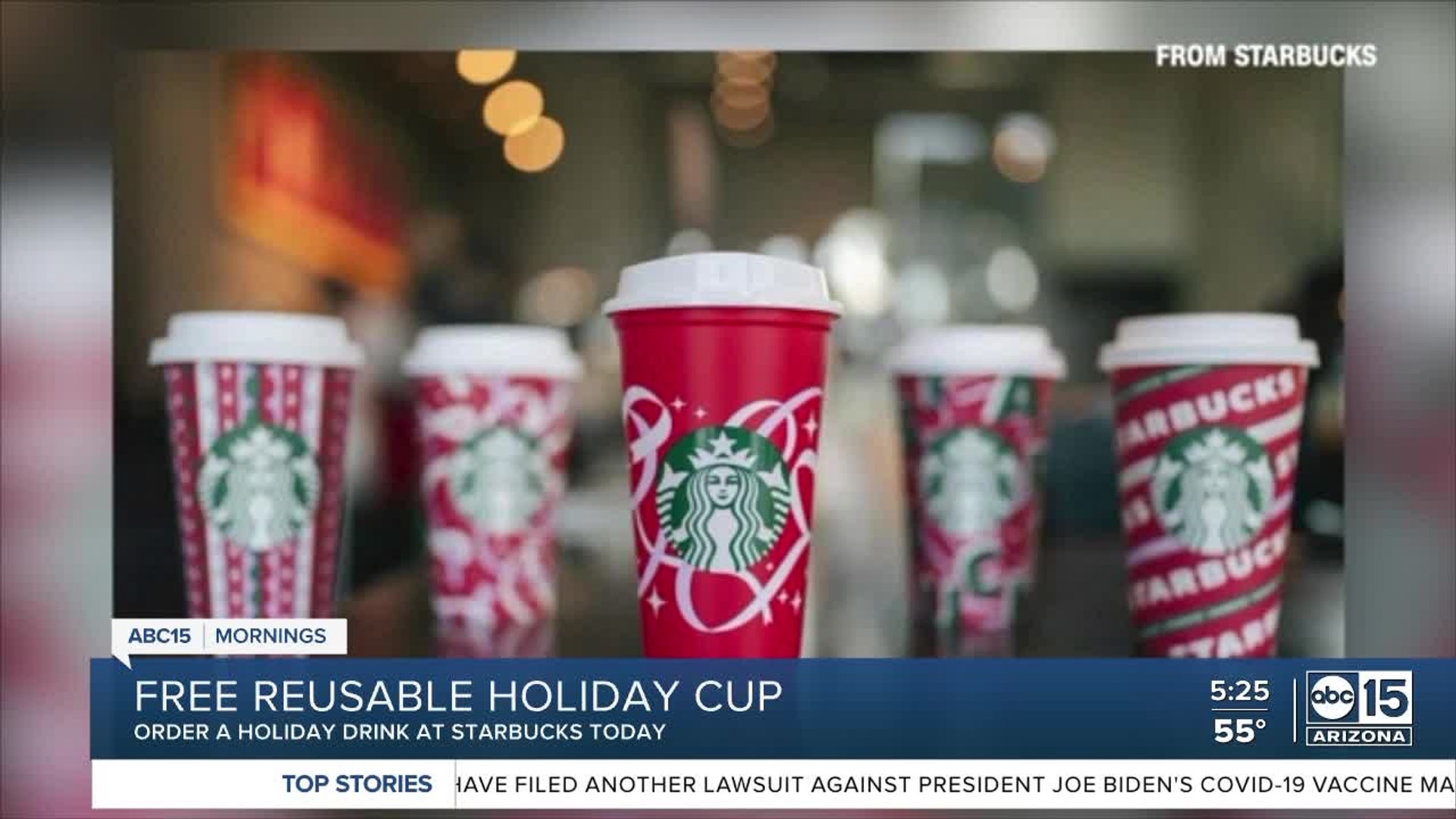 Starbucks' free reusable cups and holiday drinks menu are back