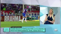 VOVÔ SEM PIEDADE! O Ceará goleou o Fortaleza por 4 a 0 e afastou o risco de rebaixamento. O Leão ainda segue no G-6 do Campeonato Brasileiro. #JogoAberto