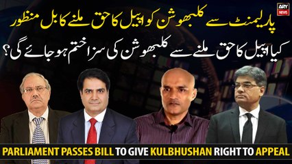 Parliament passes a bill to give Kulbhushan the right of appeal