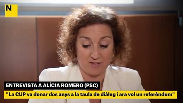 Alícia Romero (PSC): Ens sorprèn que la CUP va donar dos anys a la taula de diàleg i ara li ha agafat la pressa i vol un referèndum