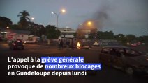 Grève illimitée en Guadeloupe: des barrages installés sur les routes