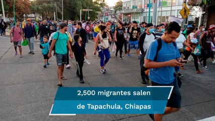 Sale segunda caravana migrante desde Tapachula