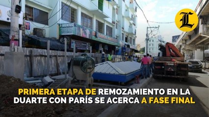 Primera etapa de remozamiento en la Duarte con París se acerca a fase final