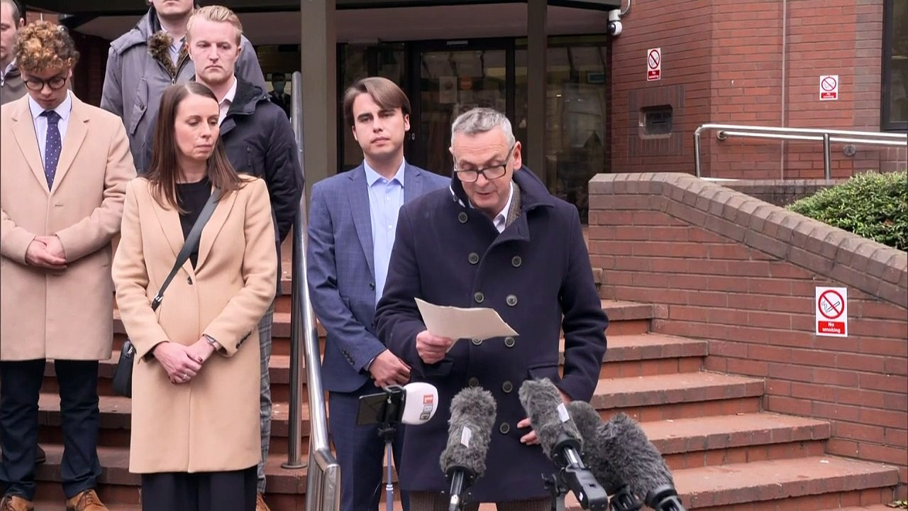 Victim's mother holds back tears outside court