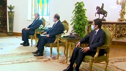 استقبال الرئيس السيسي وقرينته اليوم بقصر الاتحادية الأمير تشارلز ولي عهد بريطانيا وقرينته