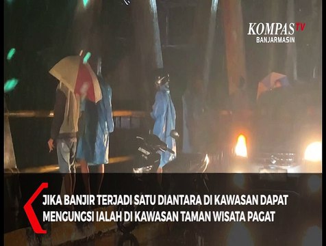 Siaga Antisipasi Banjir, Warga Hantakan Pantau Air Sungai Saat Hujan Deras