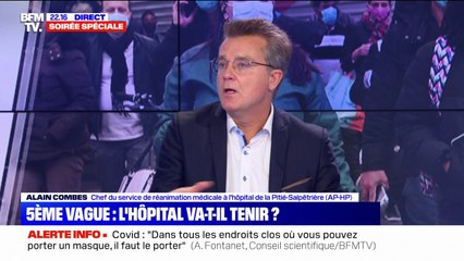 Covid-19: "Des lits sont fermés dans beaucoup de services hospitaliers, c'est un vrai problème pour les semaines qui viennent", alerte Alain Combes