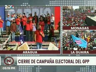 Chavismo desplegado cerró campaña del GGP en el Edo. Aragua