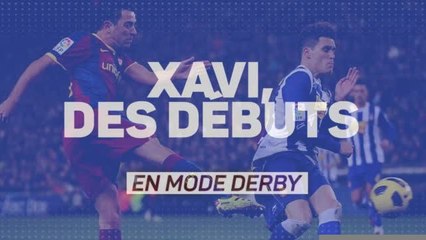 Barcelone - Xavi, des débuts en mode derby
