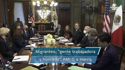 "Tenemos que invertir para que haya bienestar en América Central", dice AMLO a Kamala Harris