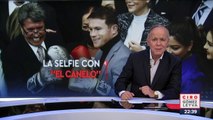 Visita del Canelo en el Senado desata la euforia de los senadores