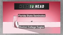 Florida State Seminoles at Boston College Eagles: Over/Under