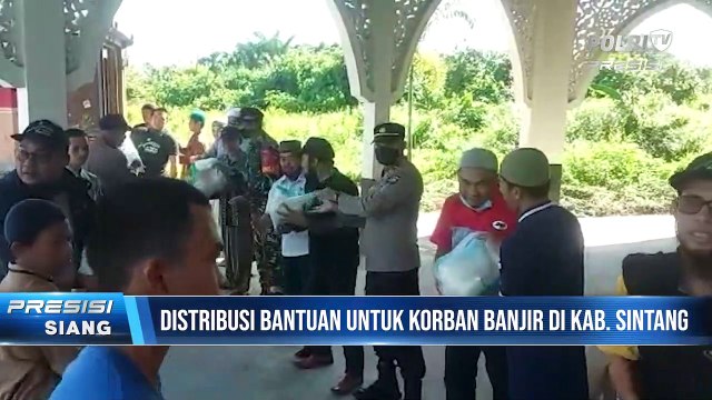 Polsek Teluk Keramat Salurkan Bantuan untuk Korban Banjir Sintang