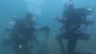 Kaçak avcılar Boğaz'da avladıkları 2 ton midyeyi deniz dibine saklamış