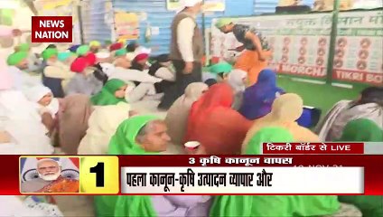 Farmers at Tikri border happy at repeal announcement, Watch Video