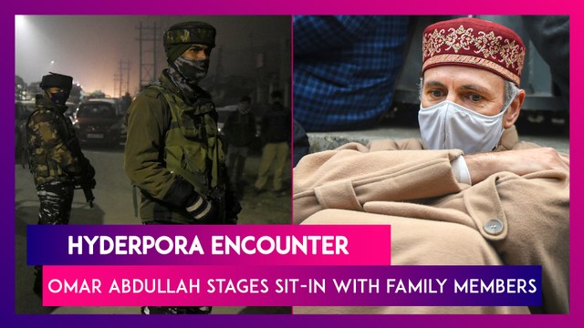 Hyderpora Encounter: Omar Abdullah Stages Sit-In With Family Members Demanding Handover Of Bodies Of Businessmen Killed By Armed Forces, Bodies Exhumed