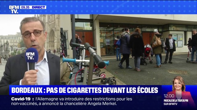 Interdiction des cigarettes devant les écoles à Bordeaux: Pierre Hurmic, le maire EELV de la ville, annonce que la mesure sera étendue rapidement à tous les espaces qui reçoivent de jeunes enfants