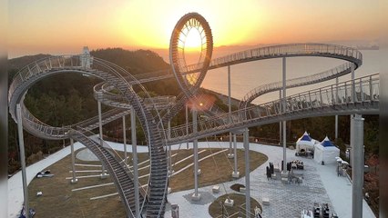 [기업] 포스코 국내 최대 체험형 조형물 '스페이스워크' 완공 / YTN