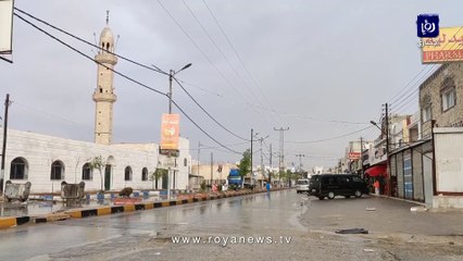 أمطار الخير تهطل في بلدة الطرة بلواء الرمثا