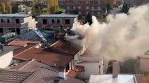 Padova - Tetto in fiamme, evacuata intera palazzina (19.11.21)