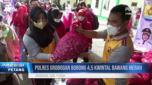 Bantu Petani, Kapolres Grobogan Borong 4,5 Kwintal Bawang Merah