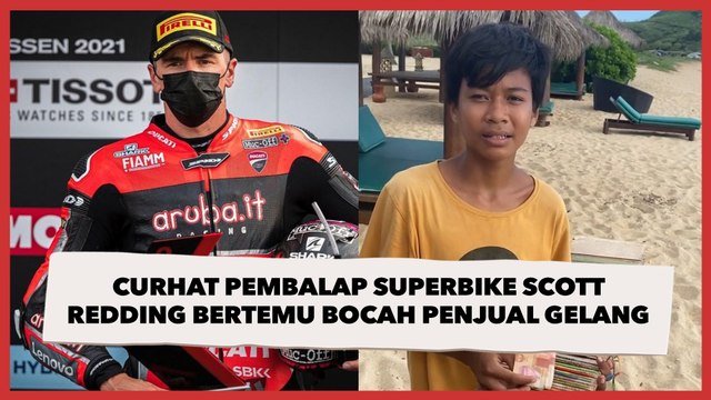 Viral Curhat Pembalap Superbike Scott Redding Bertemu Bocah Penjual Gelang di Mandalika