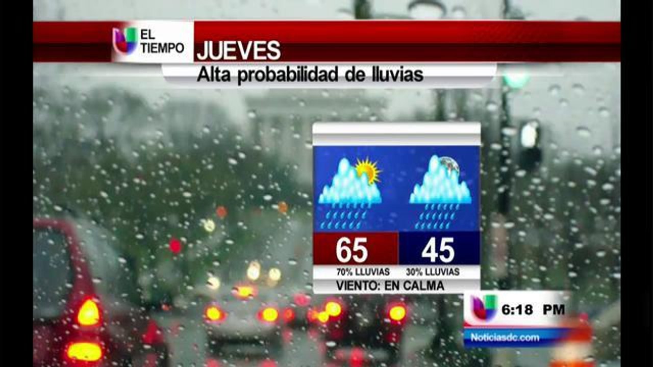 Alta probabilidad de lluvias desde horas de la noche