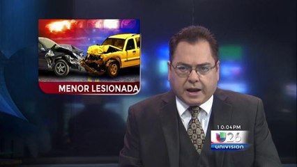 Niña de 2 años gravemente lesionada al ser expulsada de vehículo