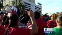 Empleados del Trump Hotel protestaron