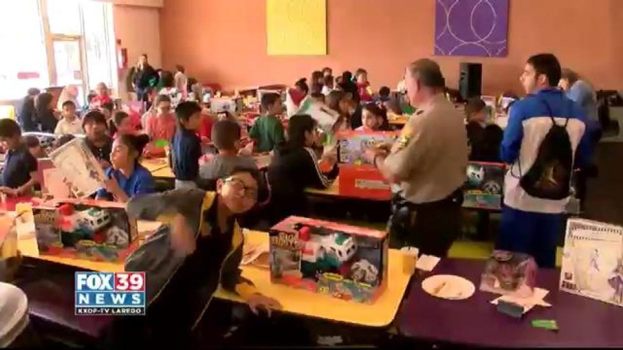 UISD students were treated to lunch, games and a special visit from santa.