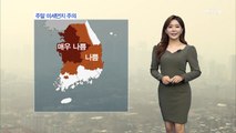 [종합뉴스 날씨]주말 추위 주춤…중서부 미세먼지 '매우나쁨'