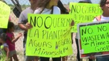 Protestan sobre planta de tratamiento de agua en Donna