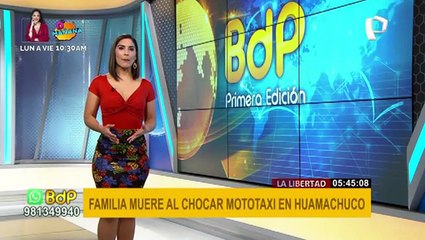 La Libertad: Familia muere al chocar mototaxi en Huamachuco