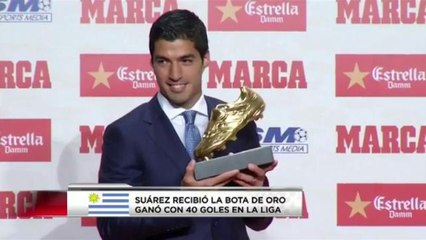 VIDEO: Luis Suárez recibió la Bota de Oro