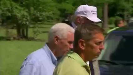 Trump recorre áreas inundadas de Luisiana
