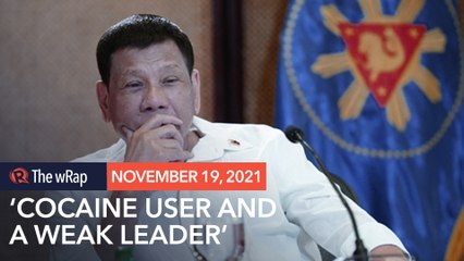 Duterte claims presidential bet into cocaine, calls him 'weak leader'